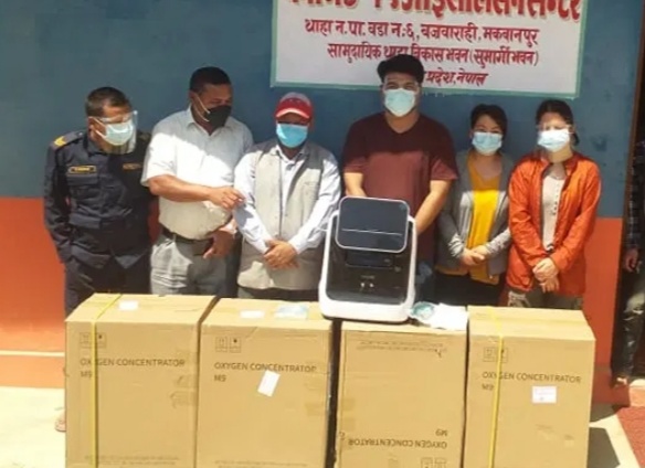 बज्रबाराही आइसोलेसनलाई ५ थान कन्सन्ट्रेटर सहयोग