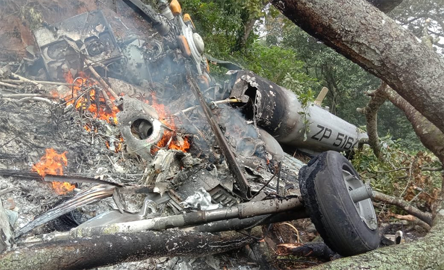 भारतमा सेना प्रमुख चढेको हेलिकप्टर दुर्घटना भारतमा सेना प्रमुख चढेको हेलिकप्टर दुर्घटना